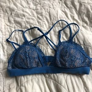Strappy Blue Victoria's Secret Wireless Bra